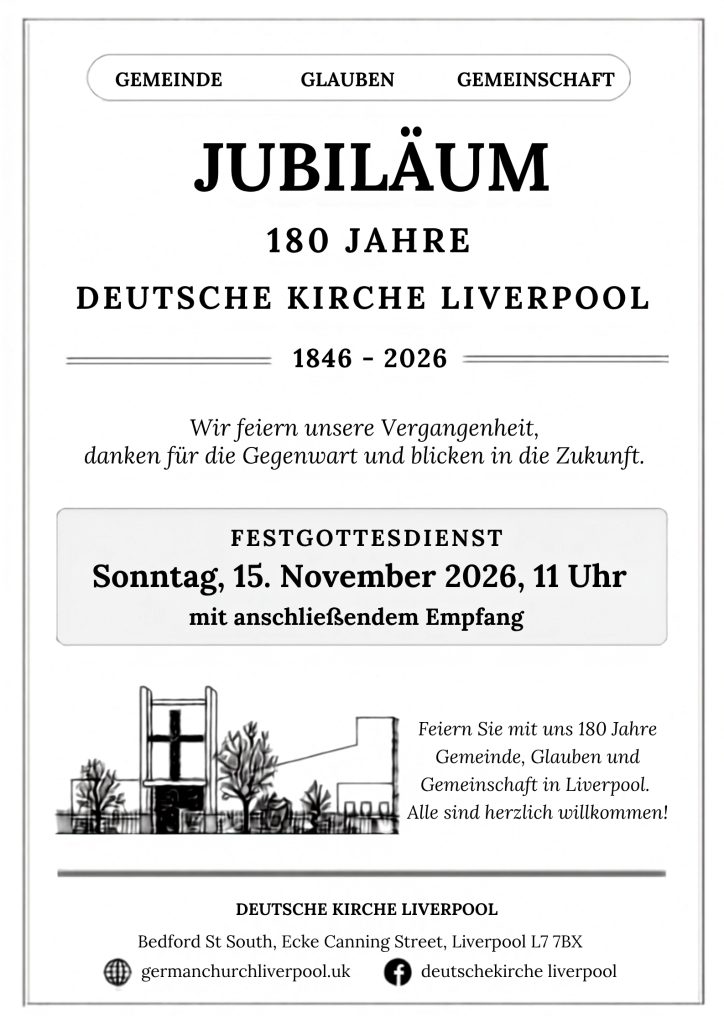 Festgottesdienst am Sonntag, 15. November 2026 um 11 Uhr